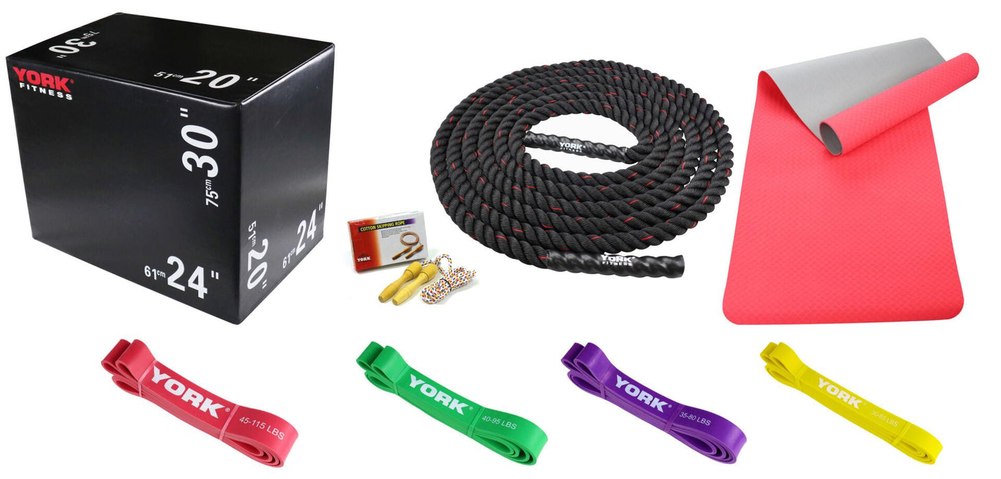 Plyo Package: Plyobox Resistance Bands Ropes Ball