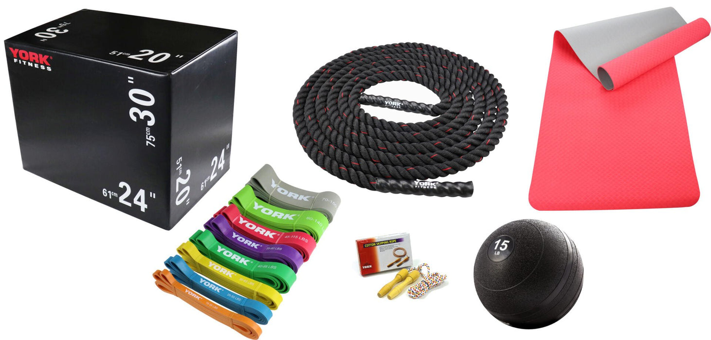 Plyo Package: Plyobox Resistance Bands Ropes Ball