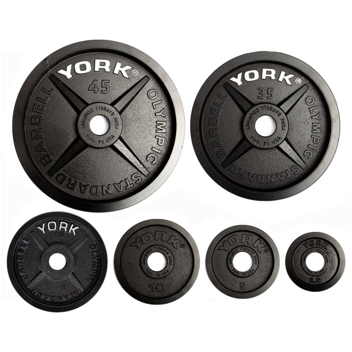 York Legacy Cast Iron Precision Milled Olympic Weight Plates
