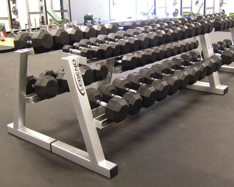 Long Two-Tier Hex Head Dumbbell Rack 3118 Legend