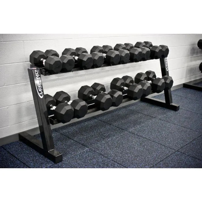 Long Two-Tier Hex Head Dumbbell Rack 3118 Legend