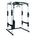 York Barbell FTS Power Cage 48053 with the lat pulldown attachment and selectorized weight stack, showcasing expanded versatility for upper body strength training.