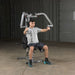 Side view of Body-Solid GPM65 Pec Dec Machine with with athlete