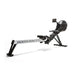 Side-angled view of the BodyCraft VR400 Pro Rower Machine, showcasing its sturdy aluminum frame, ergonomic design, and adjustable features, ideal for home and commercial gyms.