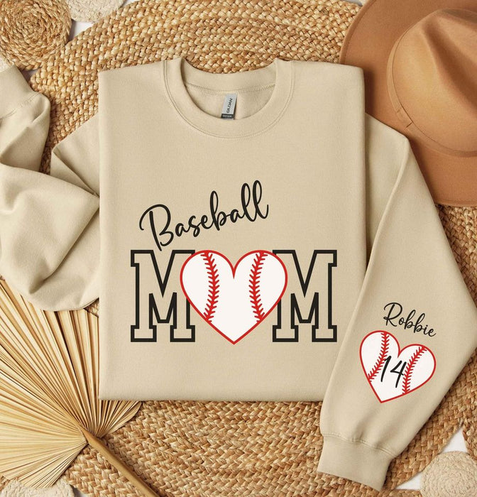 Baseball Mom Sweatshirt Customized w/ Child's Number