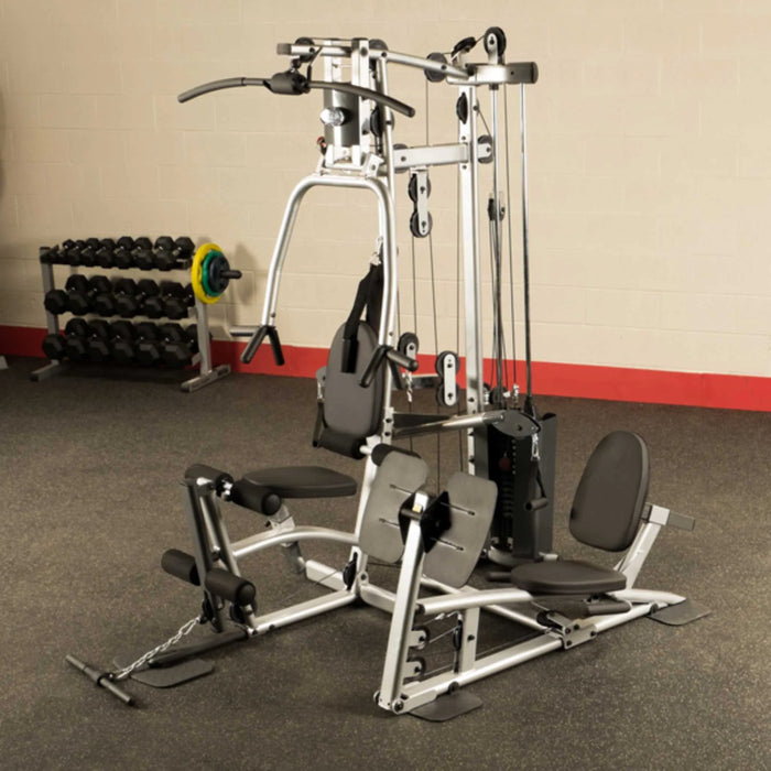 Powerline by Body-Solid P2X Home Gym with optional leg extension station with SmoothGlide Bearing System for seamless movement.