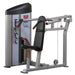 Side view hero image of the Body-Solid Pro Clubline Series II S2SP Shoulder Press Machine showcasing the durable steel frame and fully-shrouded weight stack.