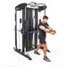 Bodycraft XFT Functional Trainer side with all white background and athlete performing cable exercises