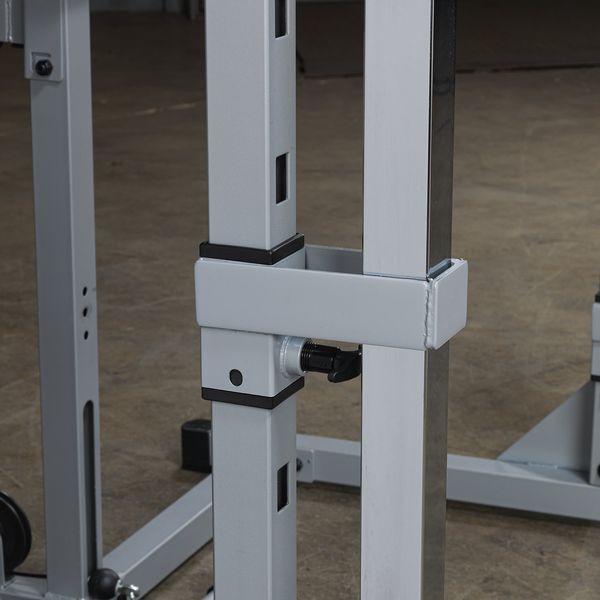 Powerline Smith Machine Package showing close up of heavy duty frame