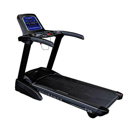 T25 Folding Treadmill Side View White Background