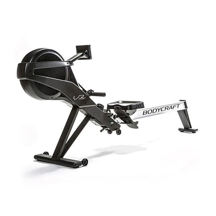 BodyCraft VR400 Pro Rower Machine with air and magnetic resistance, ergonomic seat, and easy storage design for home and gym use.