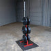 Best Fitness BFWT10 Olympic Weight Tree with Bumper Plates and a Barbell