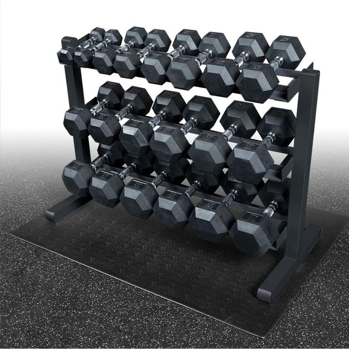 Dumbbell Set with rack and mat