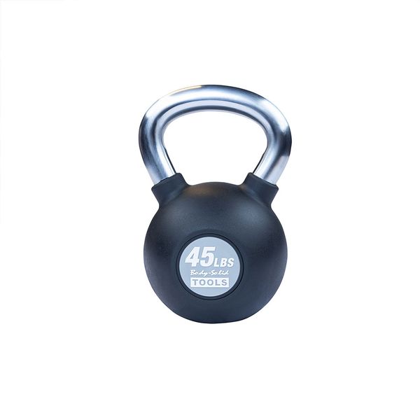 Body-Solid Tools KBZ Premium Kettlebells - Durable Cast Iron Kettlebells with Rubber Coating