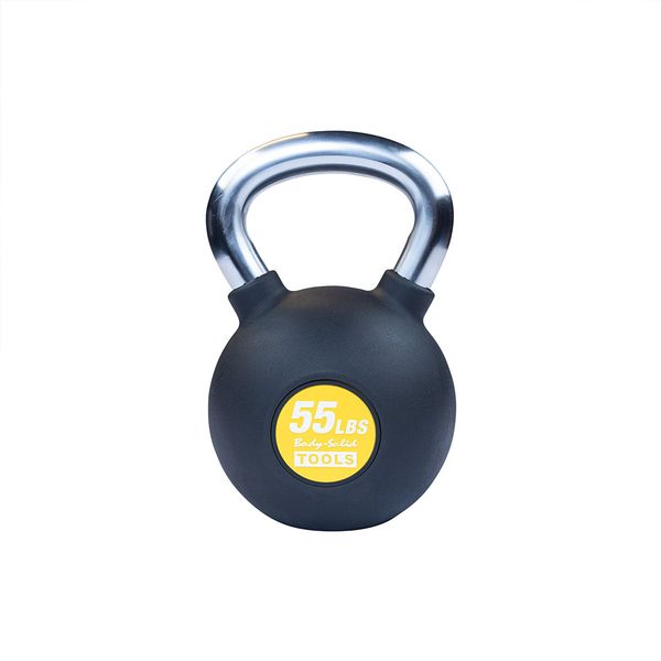 Body-Solid Tools KBZ Premium Kettlebells - Durable Cast Iron Kettlebells with Rubber Coating