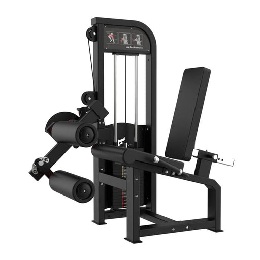 Muscle D Fitness Excel Leg Extension/Leg Curl Combo Machine showcasing its robust design, adjustable features, and comfortable roller knee pads, perfect for ultimate leg sculpting workouts in any fitness setting.