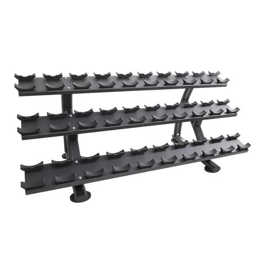 TKO Strength 15 Pair Signature Dumbbell Rack side view